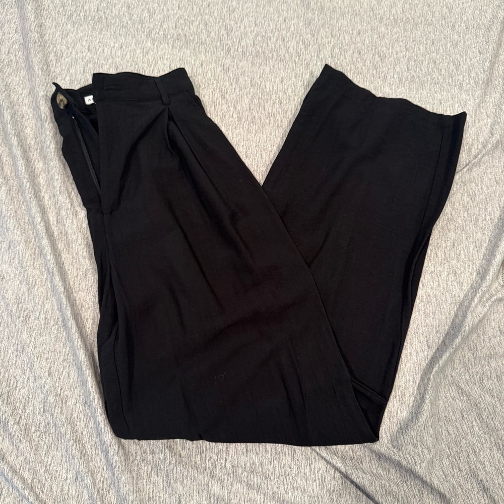 Women's Black Wide-Leg Trousers (Size: XS)